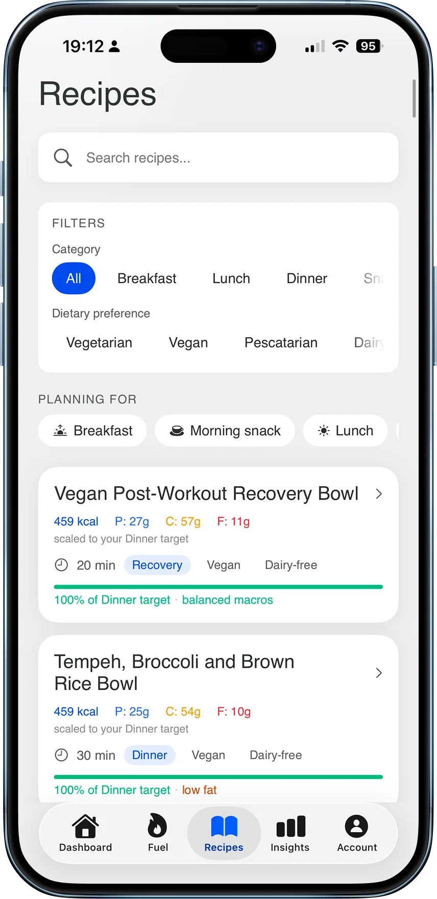 Cadence recipes scaled to your targets