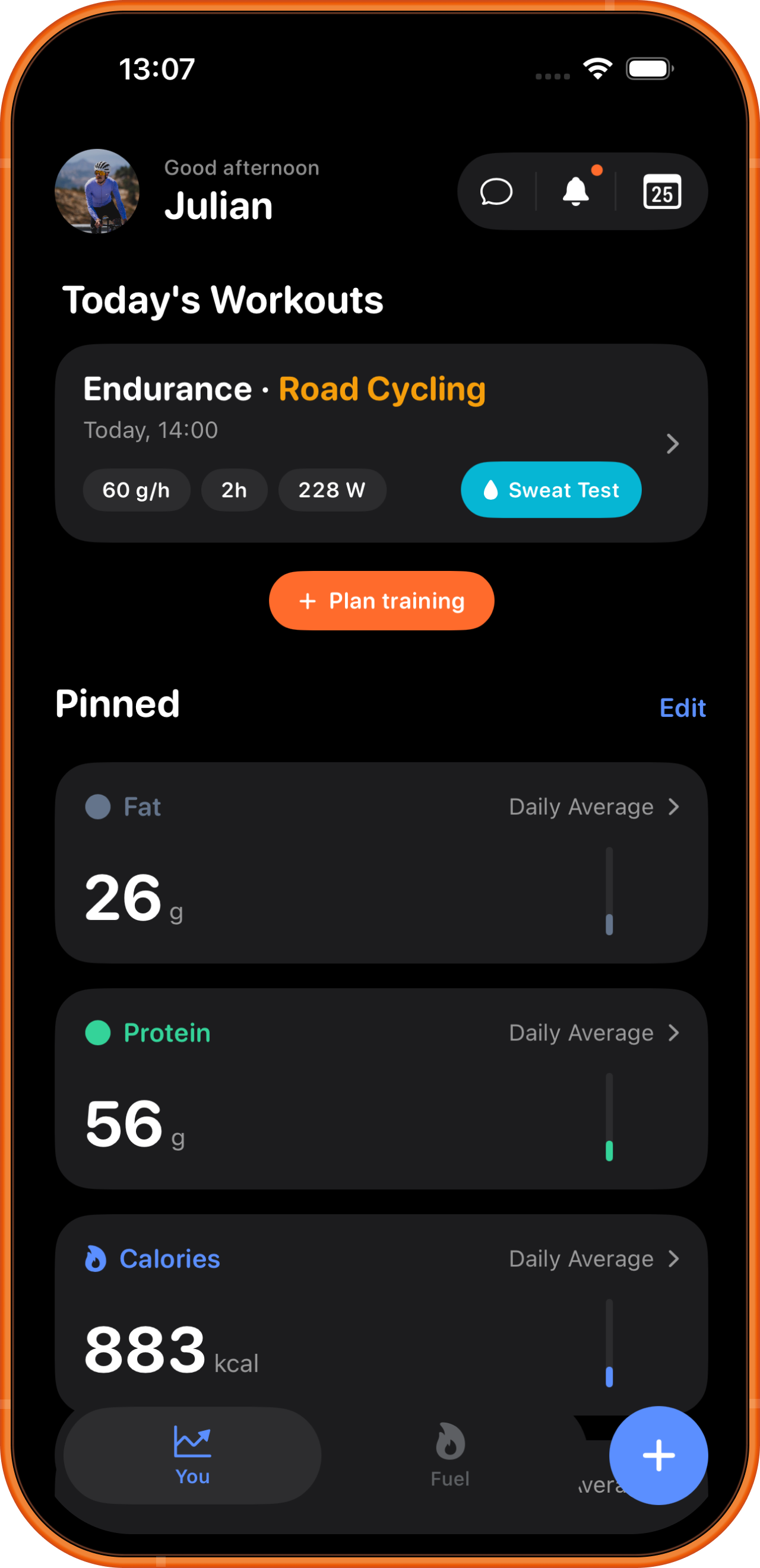 M0VE targets that move with your day, rest vs training vs race